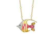 Halskette Artlinea Dame Animals smalti in Silber Zirconia ZCL1336-MN - ZCL1336-MN